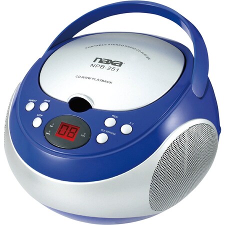 Naxa Portable CD Player with AM/FM Radio (Blue) NPB251BL